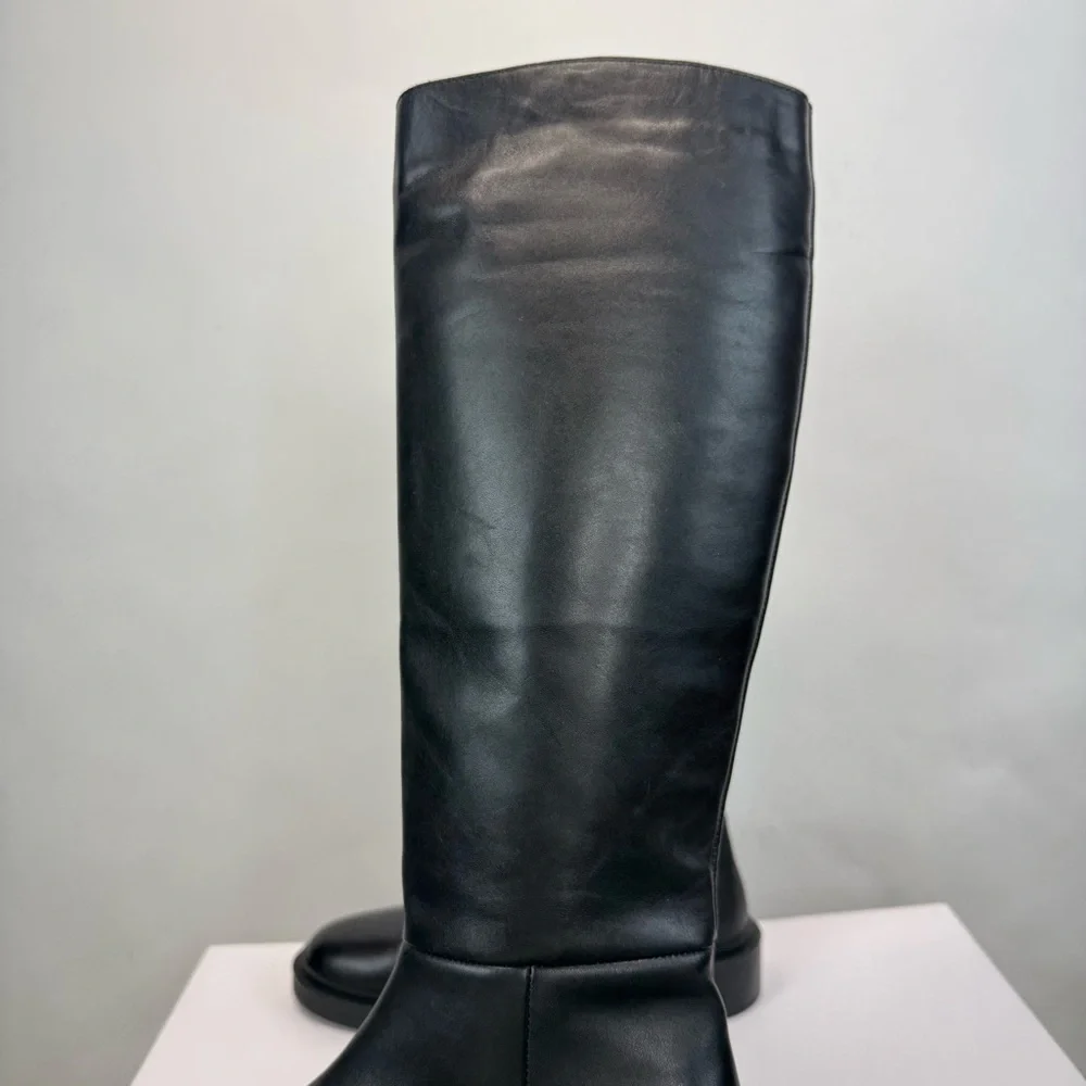 New La Canadienne Leather Knee High Boot Black Sz 9.5